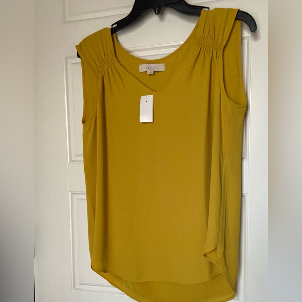 Loft - mustard color dressy top
